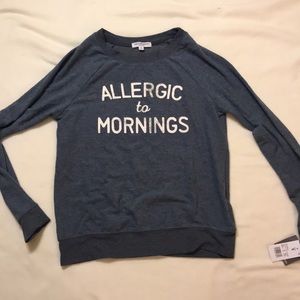 Allergic to mornings crewneck